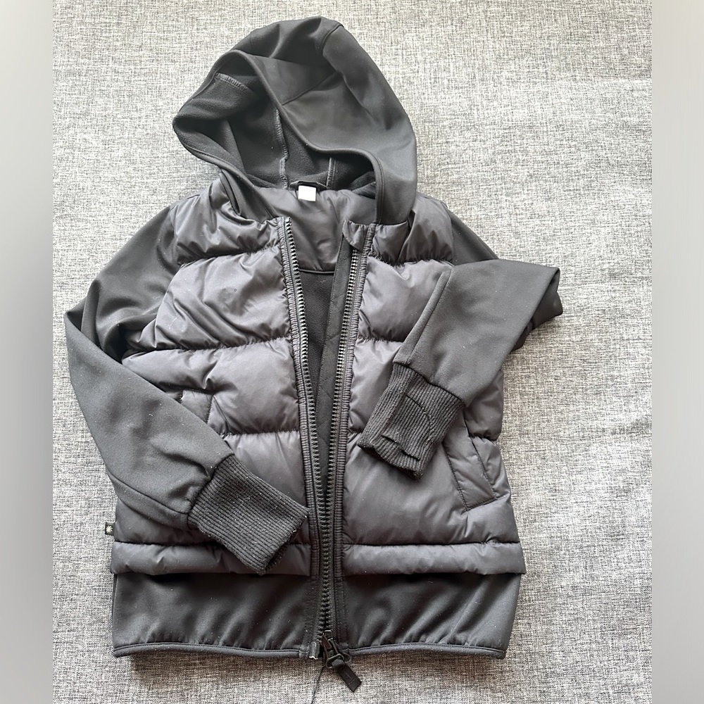 Athleta girl black puffer jacket